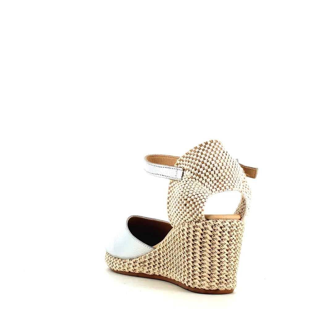 Pitillos Wedge Espadrille Plata