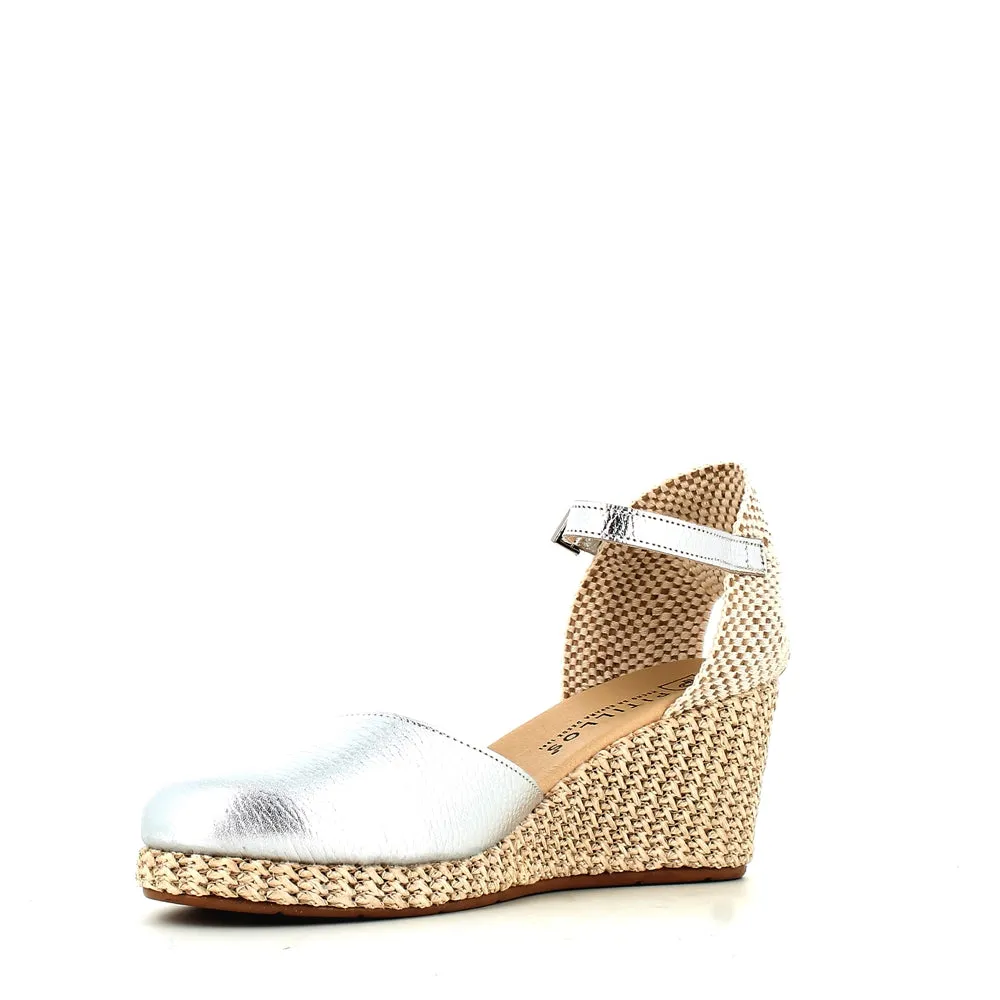 Pitillos Wedge Espadrille Plata