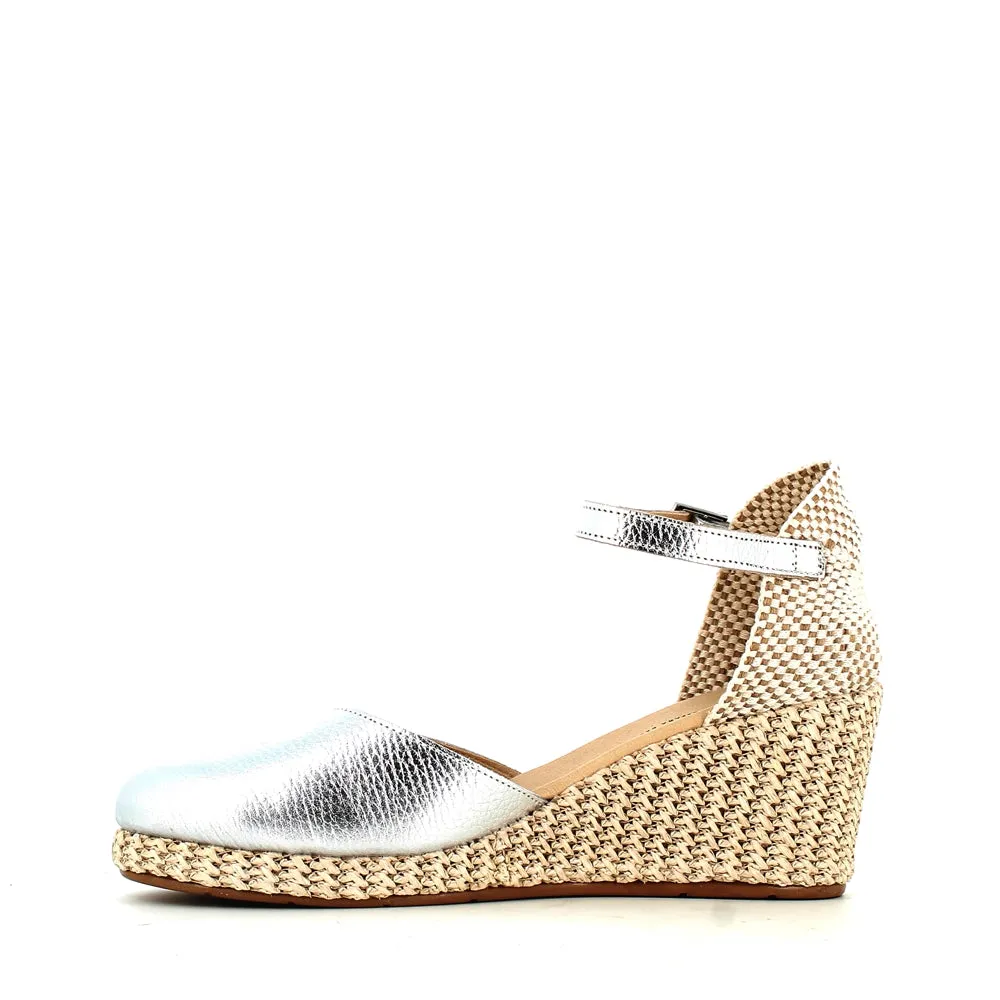 Pitillos Wedge Espadrille Plata