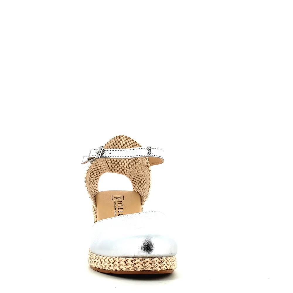 Pitillos Wedge Espadrille Plata