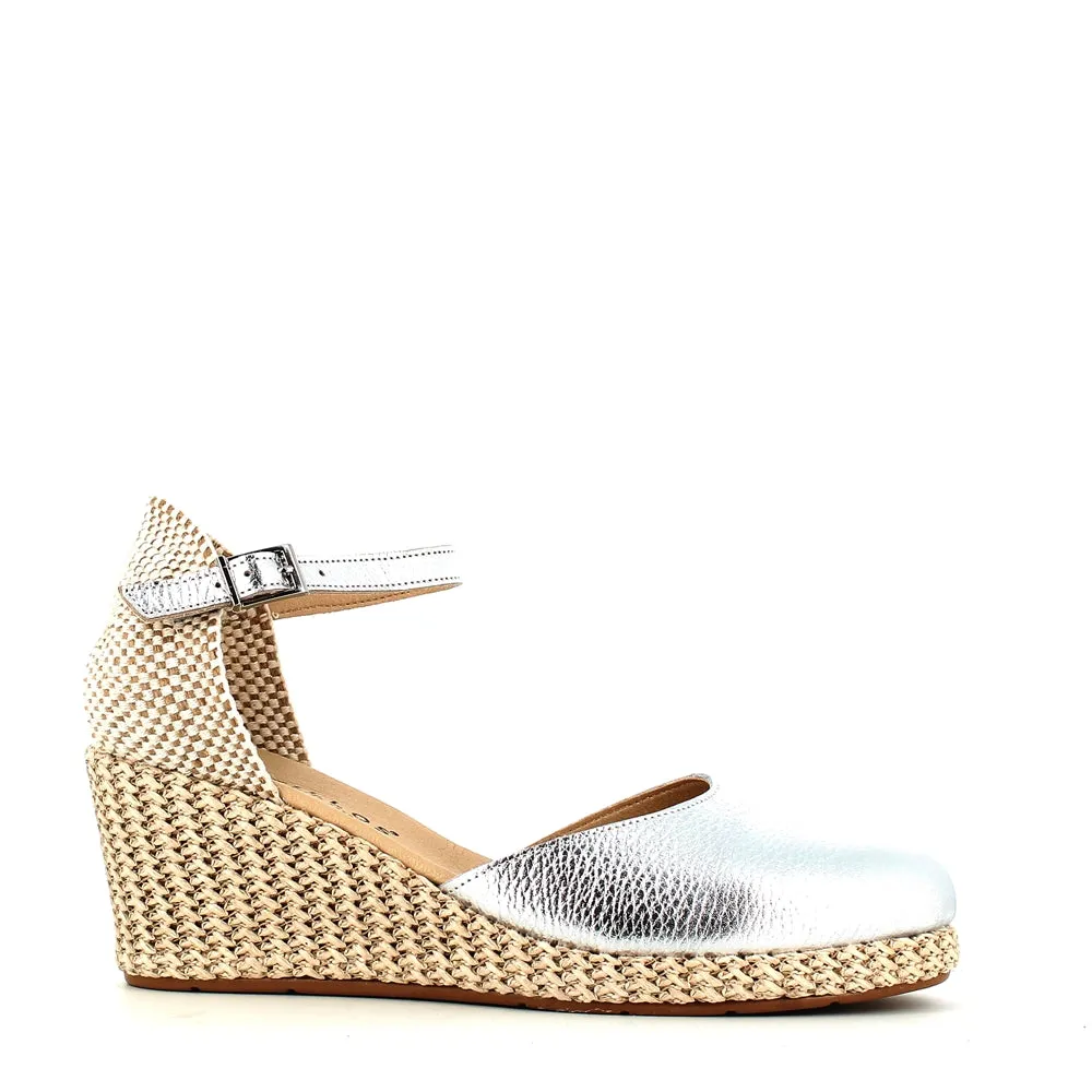 Pitillos Wedge Espadrille Plata