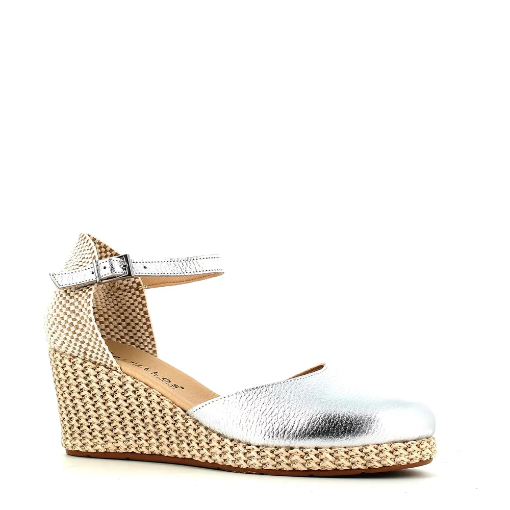 Pitillos Wedge Espadrille Plata
