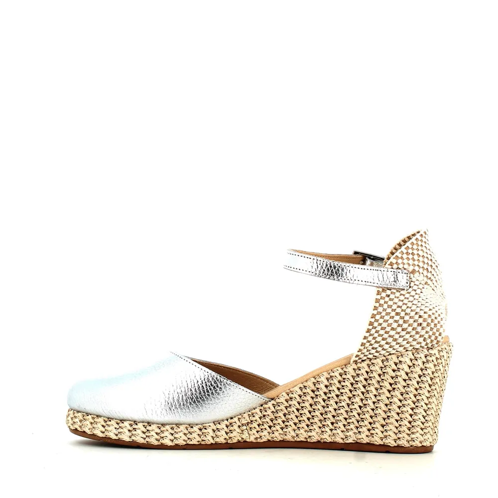 Pitillos Wedge Espadrille Plata