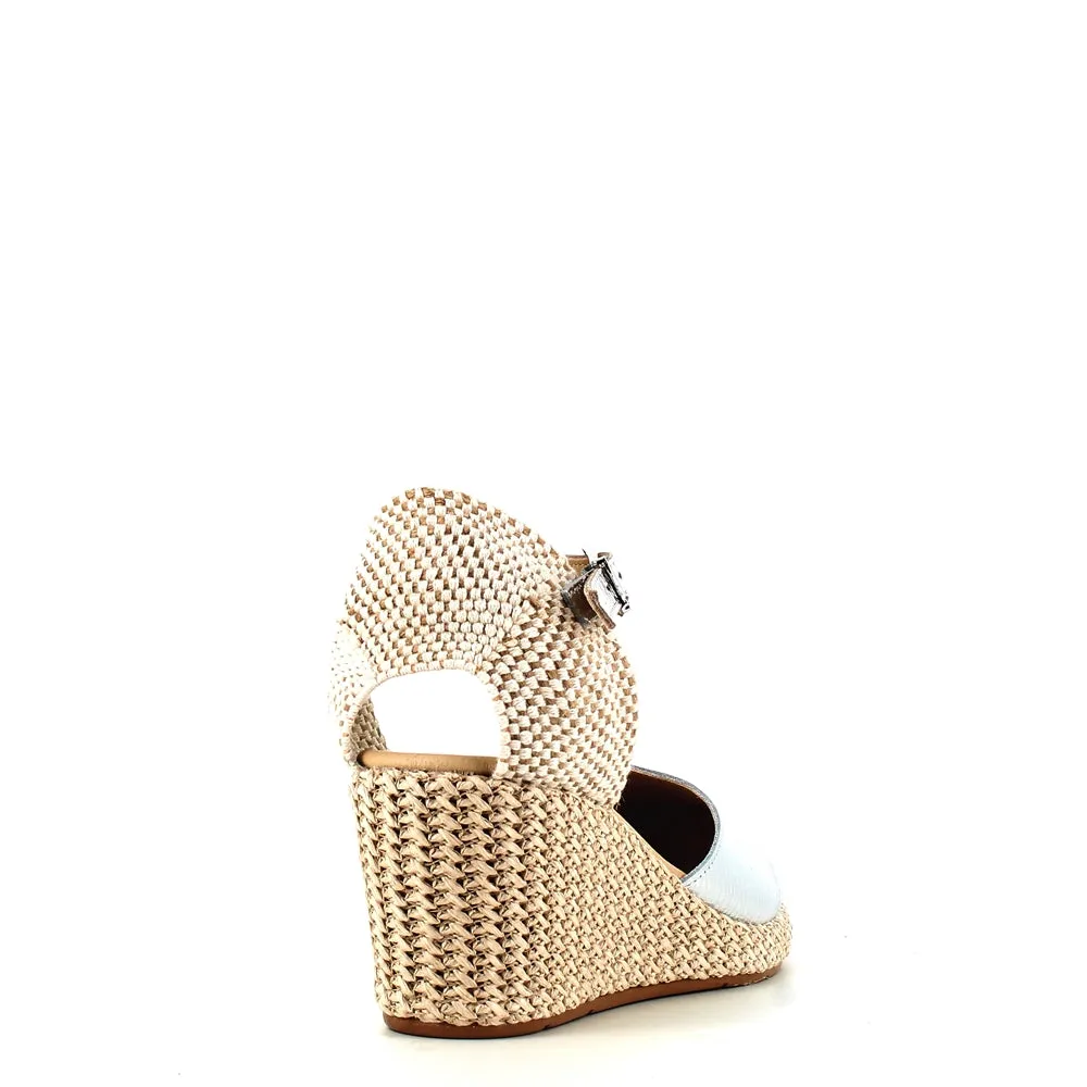 Pitillos Wedge Espadrille Plata