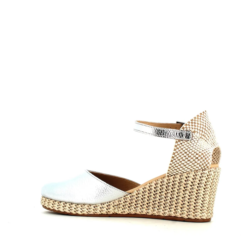 Pitillos Wedge Espadrille Plata