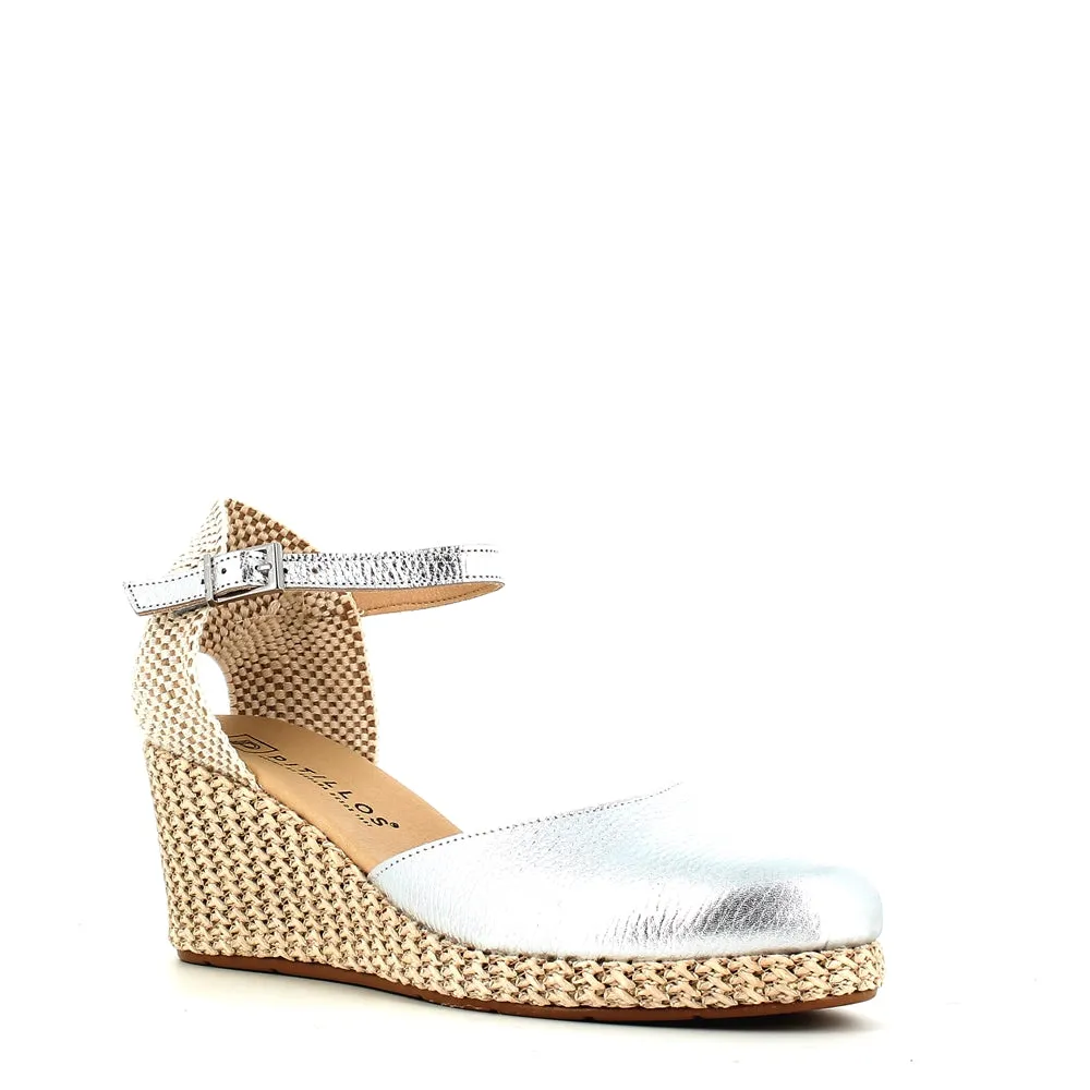 Pitillos Wedge Espadrille Plata