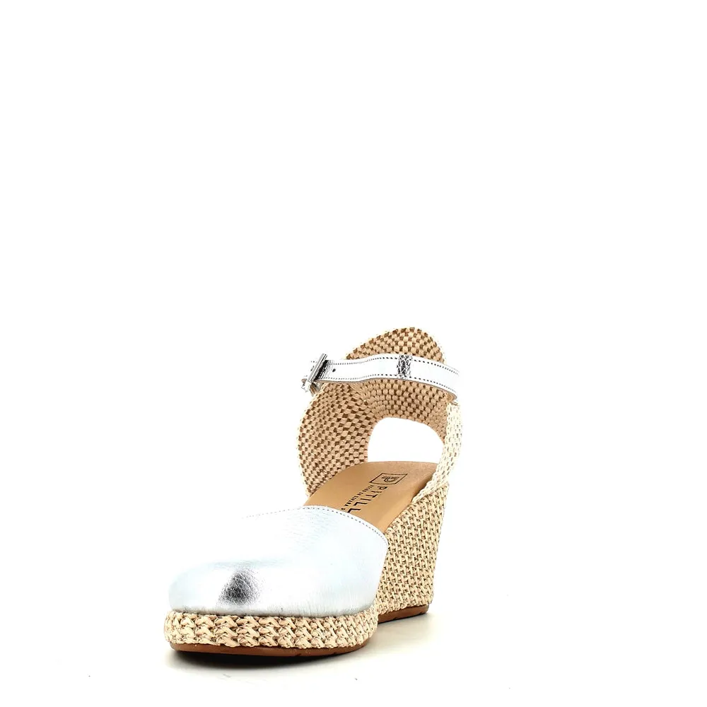 Pitillos Wedge Espadrille Plata