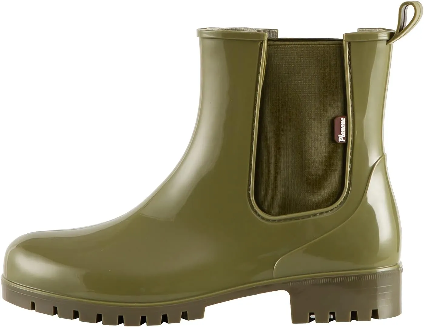 planone Short Rain Boots Women Fashion Waterproof Chelsea Boots for Women Light Outdoor Garden Shoes Ankle Muck Boots for Ladies Non Slip Work Shoes Rubber Boots with Premium Comfort Insole