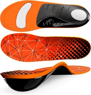 Plantar Fasciitis Arch Support Insoles - Welnove Heavy Duty High Arch Inserts Standing All Day, Fatigue Reduce - Orthotic Cushions for Foot Pain, Flat Feet, Heel Spurs, Man & Women, Fit Most Shoes (M)