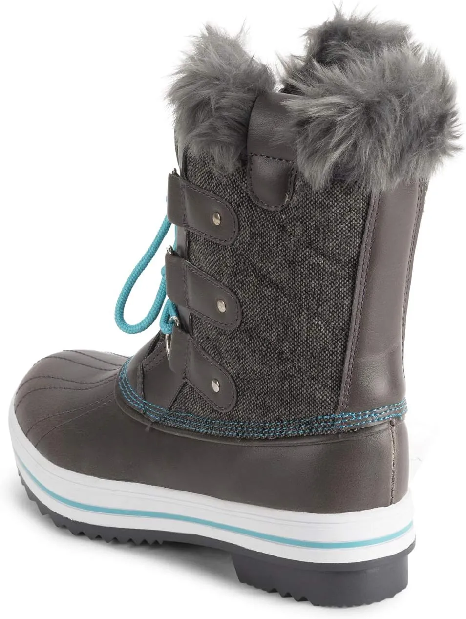 Polar Products Womens Snow Boot Quilted Short Winter Snow Rain Warm Waterproof Boots