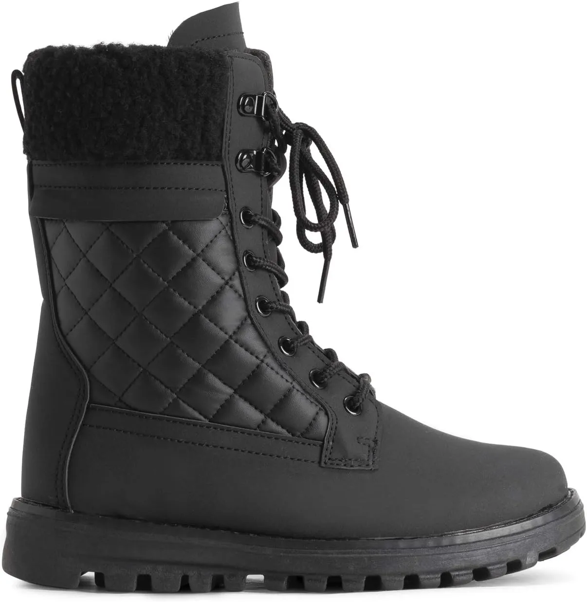 POLAR Womens Memory Foam Outside Pocket Inside Zip Thermal Waterproof Deep Tread Rubber Sole Snow Boots