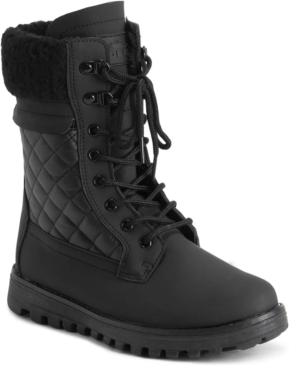POLAR Womens Memory Foam Outside Pocket Inside Zip Thermal Waterproof Deep Tread Rubber Sole Snow Boots