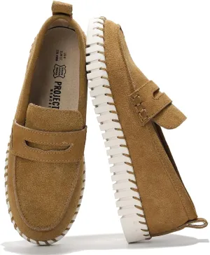 Project Cloud Genuine Leather Loafers for Women - Memory Foam Womens Shoes - Non Slip Spring Loafers Flexible Sole - Fashion Shoes for Women 2025 (Filide)