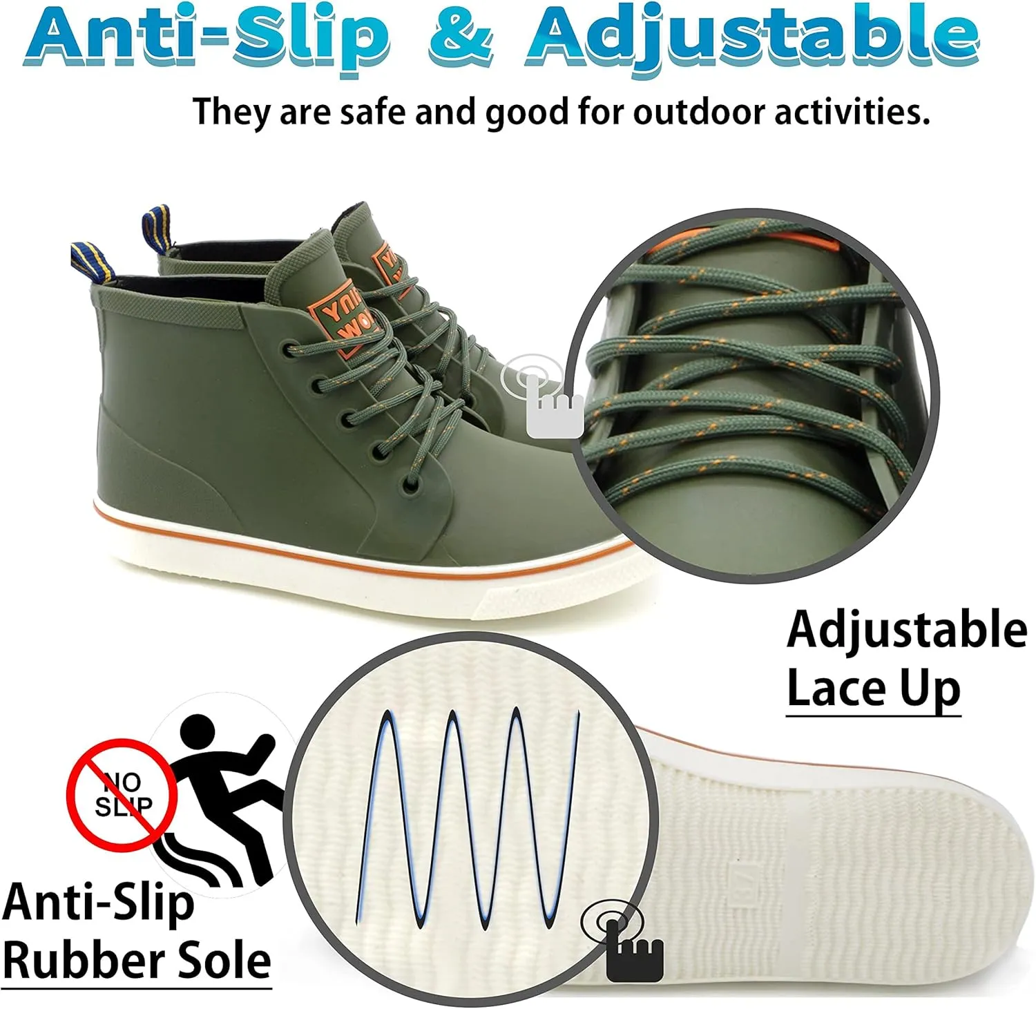 Qiucdzi Rain Boots for Women