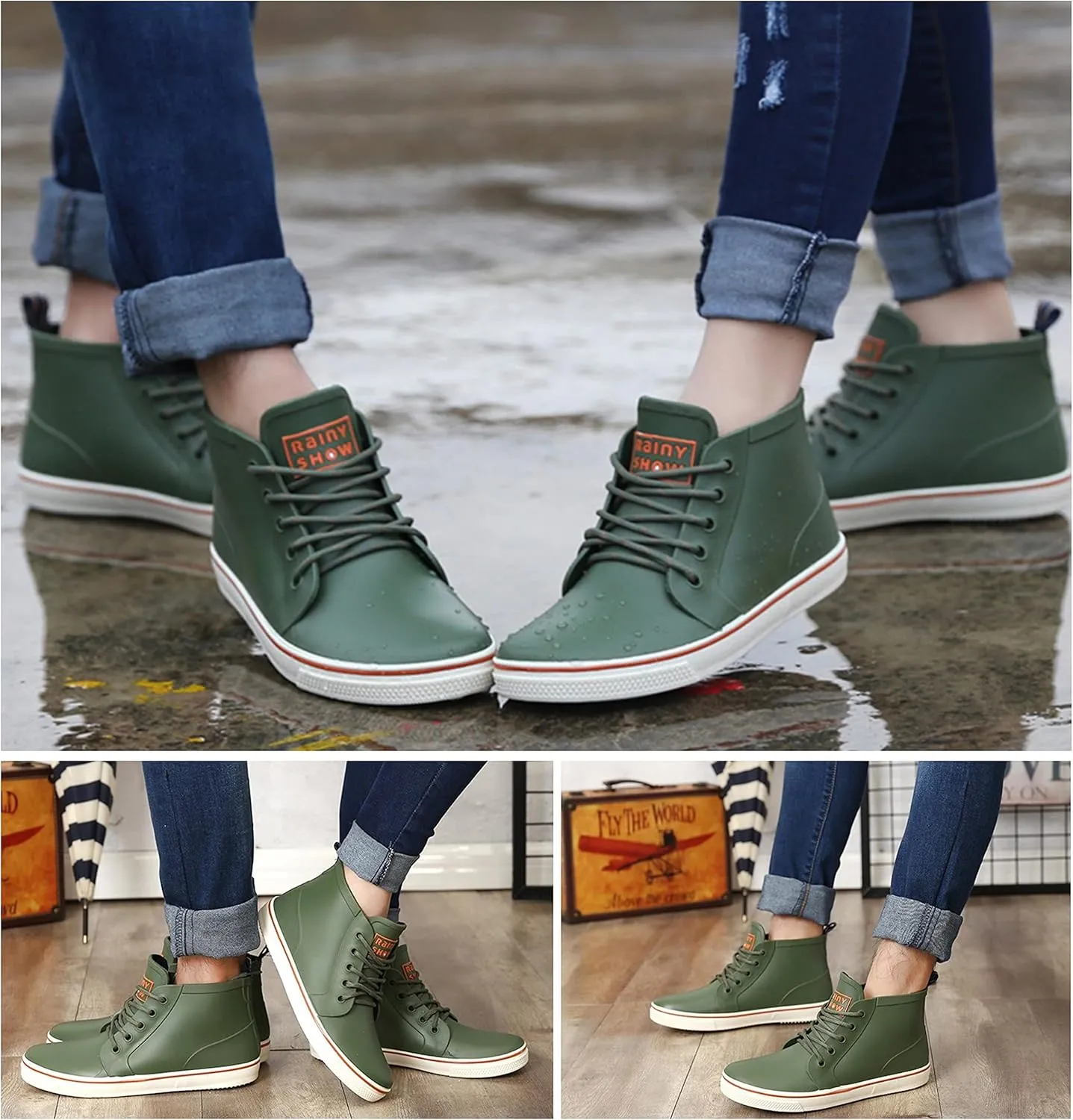 Qiucdzi Rain Boots for Women
