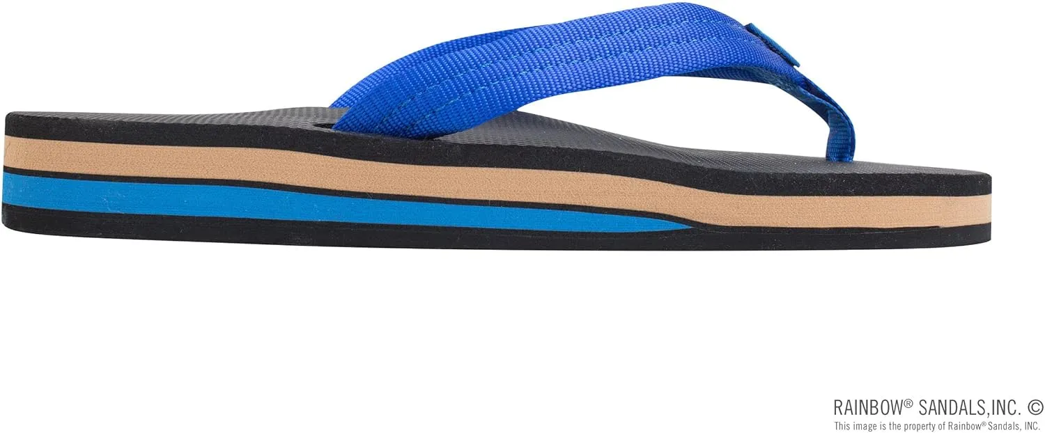 Rainbow Sandals Womens's Double Layer Soft Top 1" EVA Rubber Filled Nylon Strap