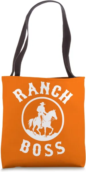 Ranch Boss Ranch Hand Cattle Farm Rancher Farmers Rodeo Tote Bag