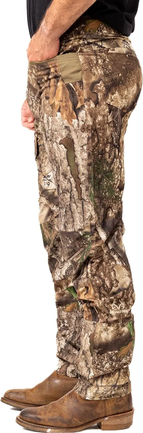 Realtree Men's 5-Pocket Camo Hunting Pant - Durable Pants with Reinforced Knees, Water-Resistant, Breathable Ripstop Fabric