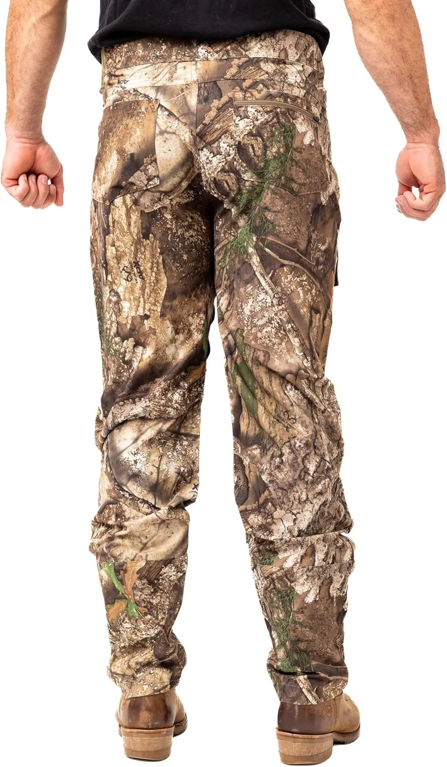 Realtree Men's 5-Pocket Camo Hunting Pant - Durable Pants with Reinforced Knees, Water-Resistant, Breathable Ripstop Fabric