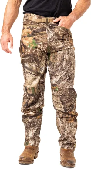 Realtree Men's 5-Pocket Camo Hunting Pant - Durable Pants with Reinforced Knees, Water-Resistant, Breathable Ripstop Fabric