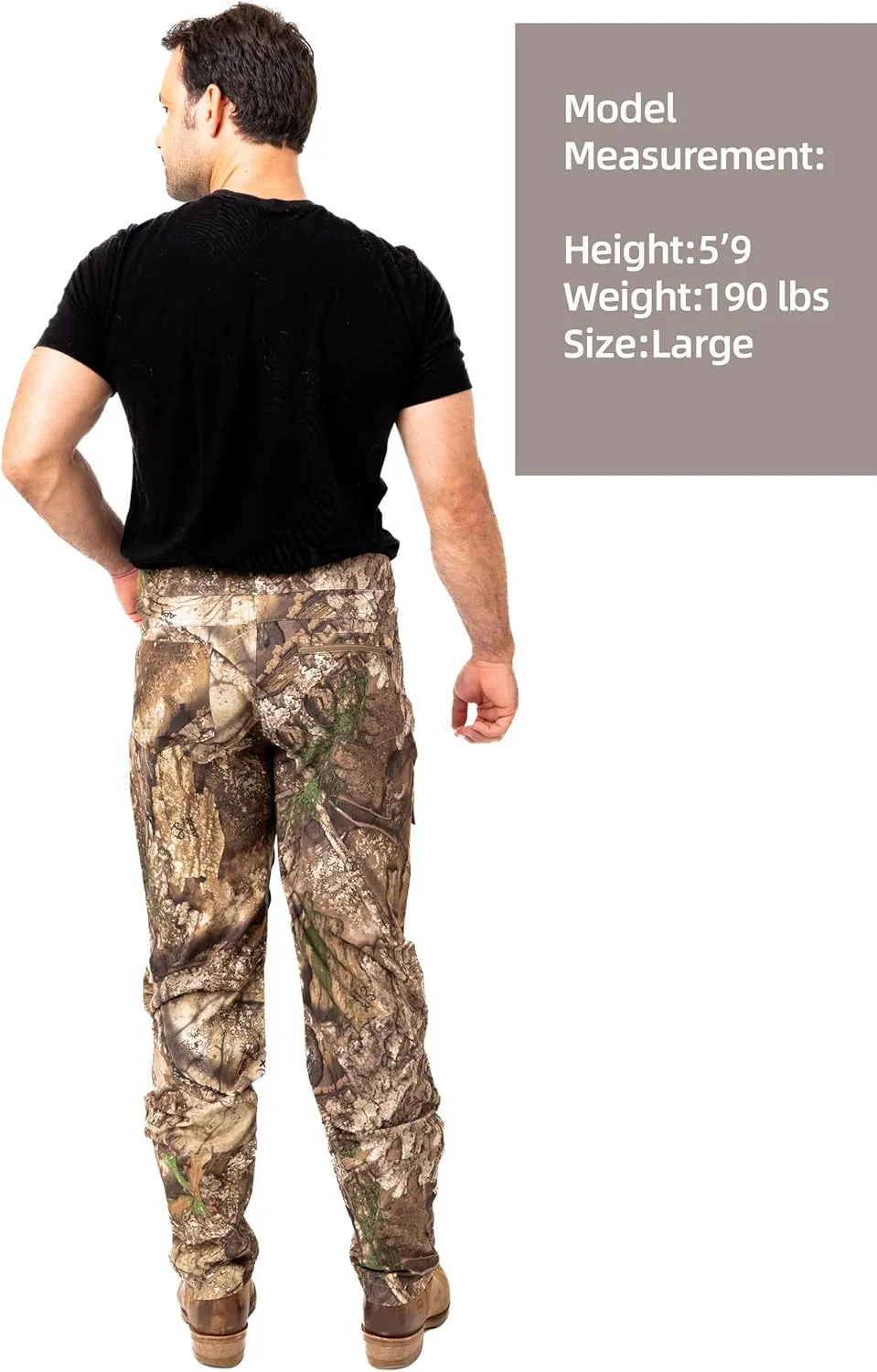 Realtree Men's 5-Pocket Camo Hunting Pant - Durable Pants with Reinforced Knees, Water-Resistant, Breathable Ripstop Fabric