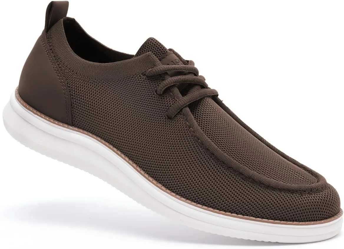 Rihero Mens Casual Shoes Wide Loafers Comfortable Walking Slip On Lightweight Breathable Lace Up Shoes
