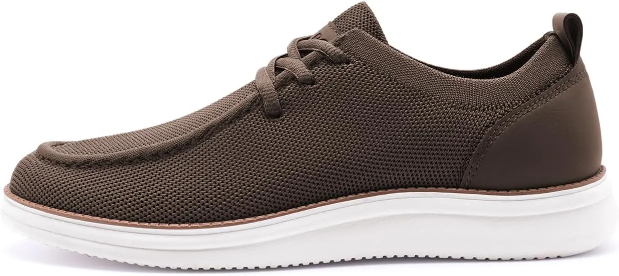 Rihero Mens Casual Shoes Wide Loafers Comfortable Walking Slip On Lightweight Breathable Lace Up Shoes