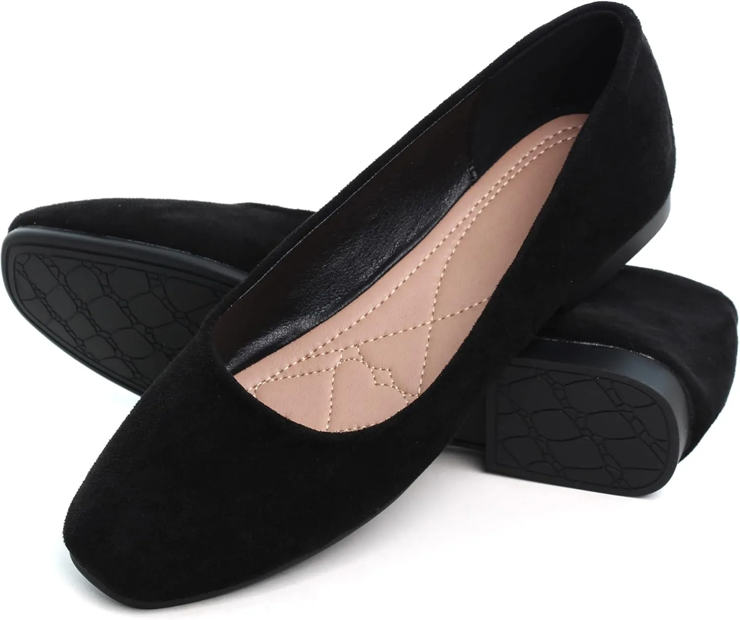 SAILING LU Women's Solid Color Round Toe Ballet Shoes Comfort Flats Shoes Dressy Slip On Walking Loafers