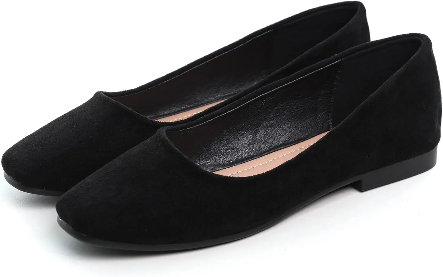 SAILING LU Women's Solid Color Round Toe Ballet Shoes Comfort Flats Shoes Dressy Slip On Walking Loafers