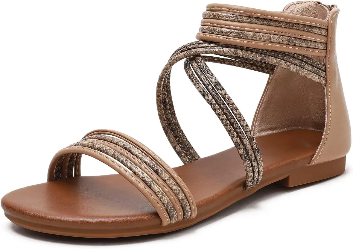Sandals Women Dressy Summer Flat Strappy Cute Casual Beach shoes