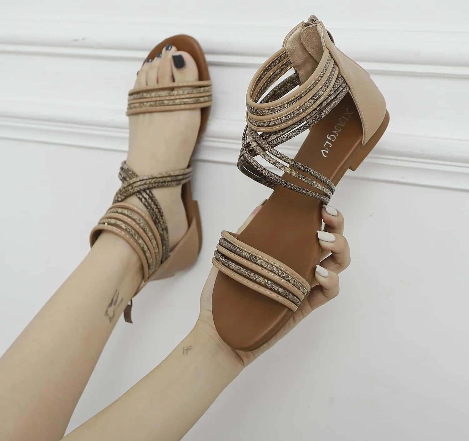 Sandals Women Dressy Summer Flat Strappy Cute Casual Beach shoes