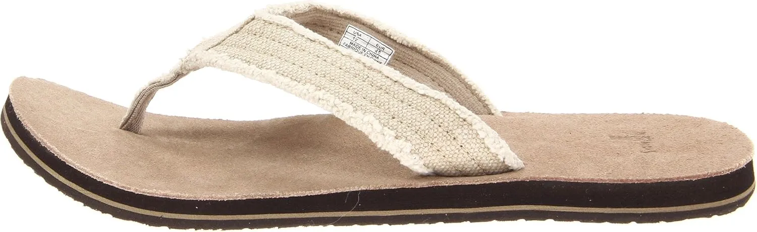 Sanuk Mens Fraid Not | Flip Flops for Men | Mens Sandals | Beach Sandals | Supportive & Lightweight | Comfort Footbed