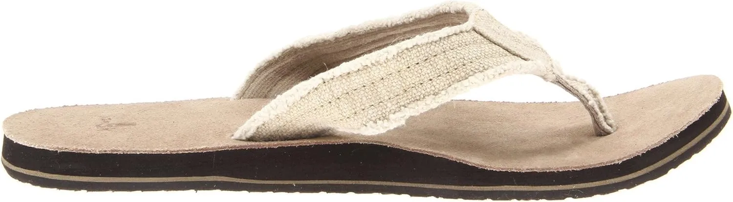 Sanuk Mens Fraid Not | Flip Flops for Men | Mens Sandals | Beach Sandals | Supportive & Lightweight | Comfort Footbed