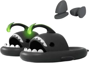 Shark Slides Angler Fish, Shark Slippers, Glow In The Dark, Super Soft, Comfy, Super Soft Environmental EVA