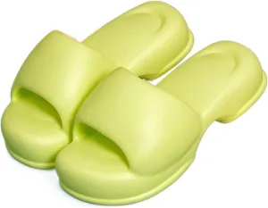 Shark Slippers Lovely Thick Bottom Slippers Female Summer Cool External Wear Tide Macaroon Europe and The United States Home Soft Elastic A Word Drag Outdoor Summer Sandals (Color : Light Green, Siz