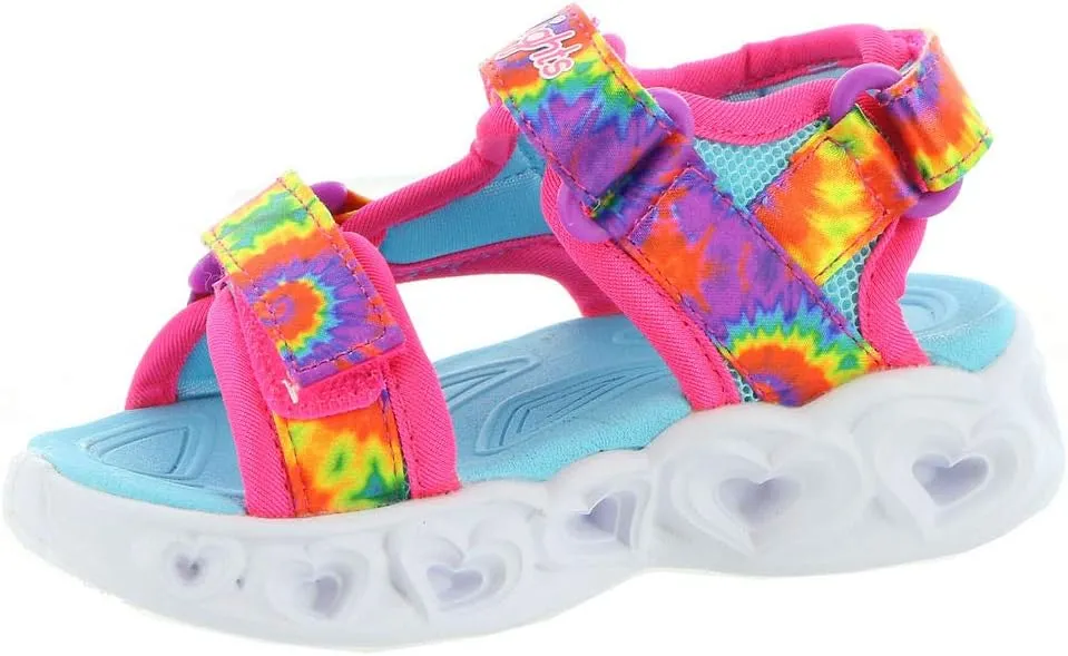 Skechers Unisex-Child Heart Lights Sandals-Color Groove Sneaker