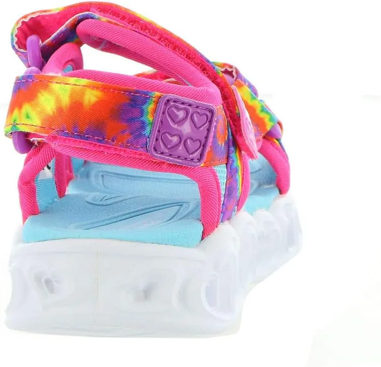 Skechers Unisex-Child Heart Lights Sandals-Color Groove Sneaker