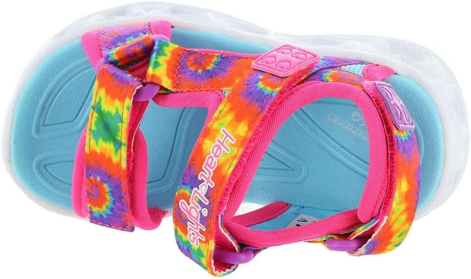 Skechers Unisex-Child Heart Lights Sandals-Color Groove Sneaker