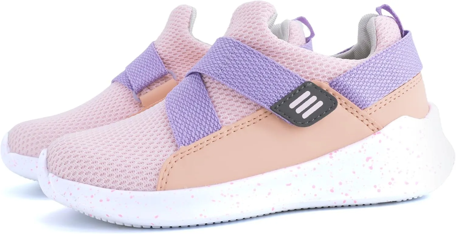SKYWHEEL Toddler Boys Girls Tennis Shoes Kids Slip On Barefoot Shoes Wide Casual Walking Running Sneakers for Little Kids
