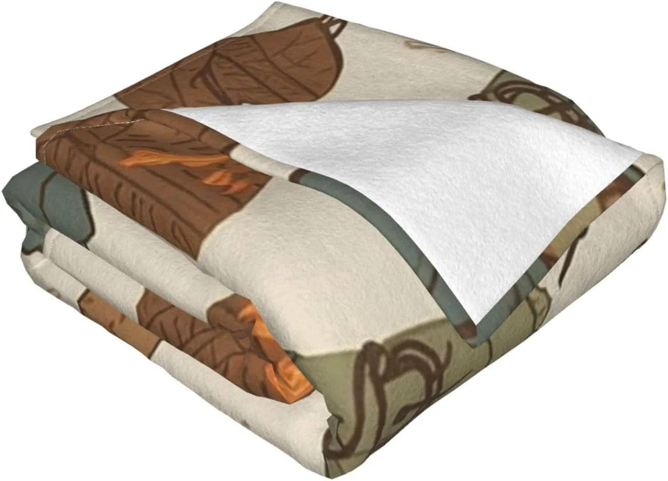 Sleeping Bag Boots Campfire Pattern Blankets and Throws Ultra-Soft Micro Fleece Blanket Luxury All Seasons Throw Blanket 60"x50" Lightweight Flannel Air Conditioning Blankets for Couch Travel