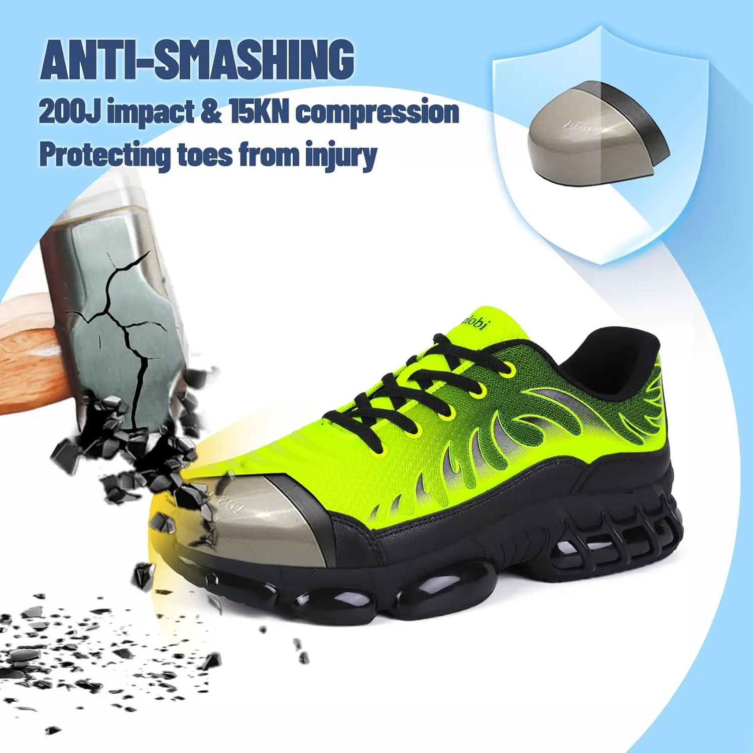 Slip On Steel Toe Shoes for Men Work Safety Sneakers Comfortable Indestructible Industrial Construction Footwear