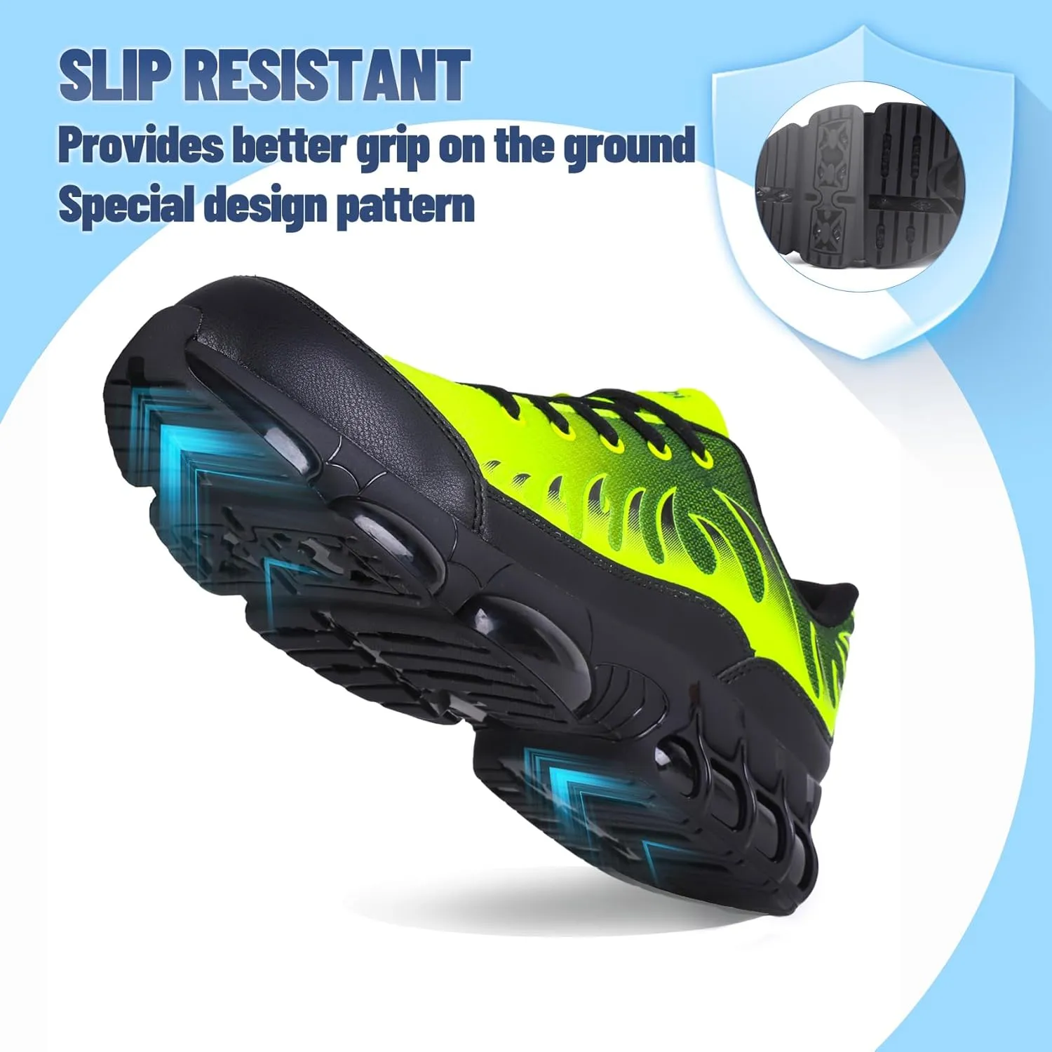 Slip On Steel Toe Shoes for Men Work Safety Sneakers Comfortable Indestructible Industrial Construction Footwear