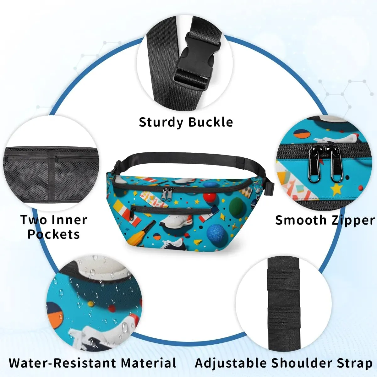 Sneakers Sling Bag Crossbody Backpack Chest Daypack for Women Sport Travel Hiking Casual Bag Multipurpose Waist Pack With Zipper Closure Adjustable Strap Shoulder Bag