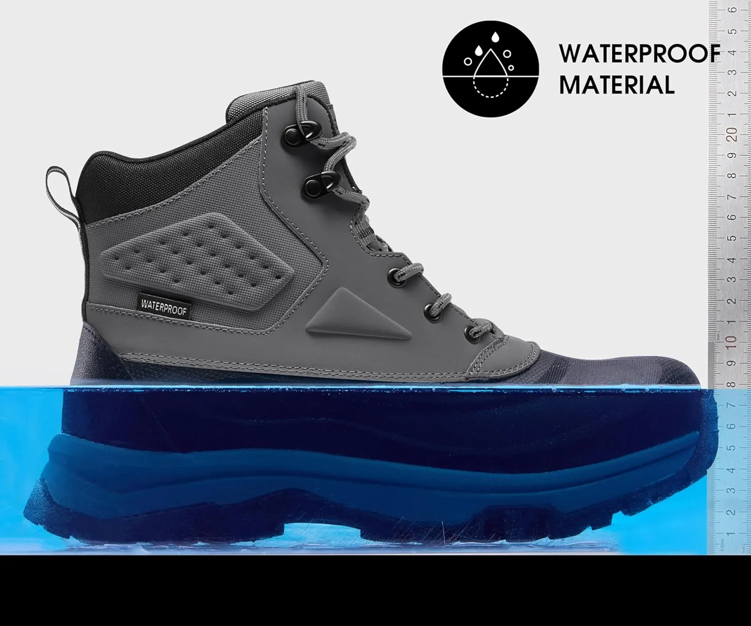 Snow Boots for Men Insulated Waterproof Construction Winter Hiking Boots