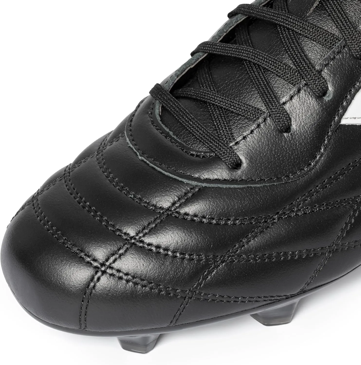 Soccer Cleats Leather Men's FG/MG Football Shoes,Pro Calfskin Leather Soccer Shoes,Outdoor Football Cleats Unisex Adult Sizes,Snug Fit