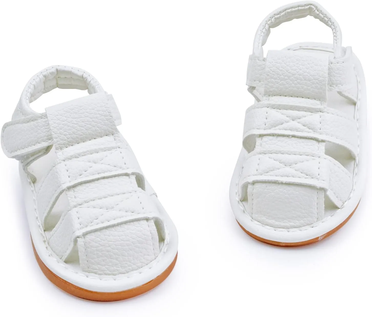 SOFMUO Baby Boys Girls Squeaky Sandals Non-Slip Soft Rubber Sole Closed Toe Infant Summer Outdoor Shoes Toddler First Walkers