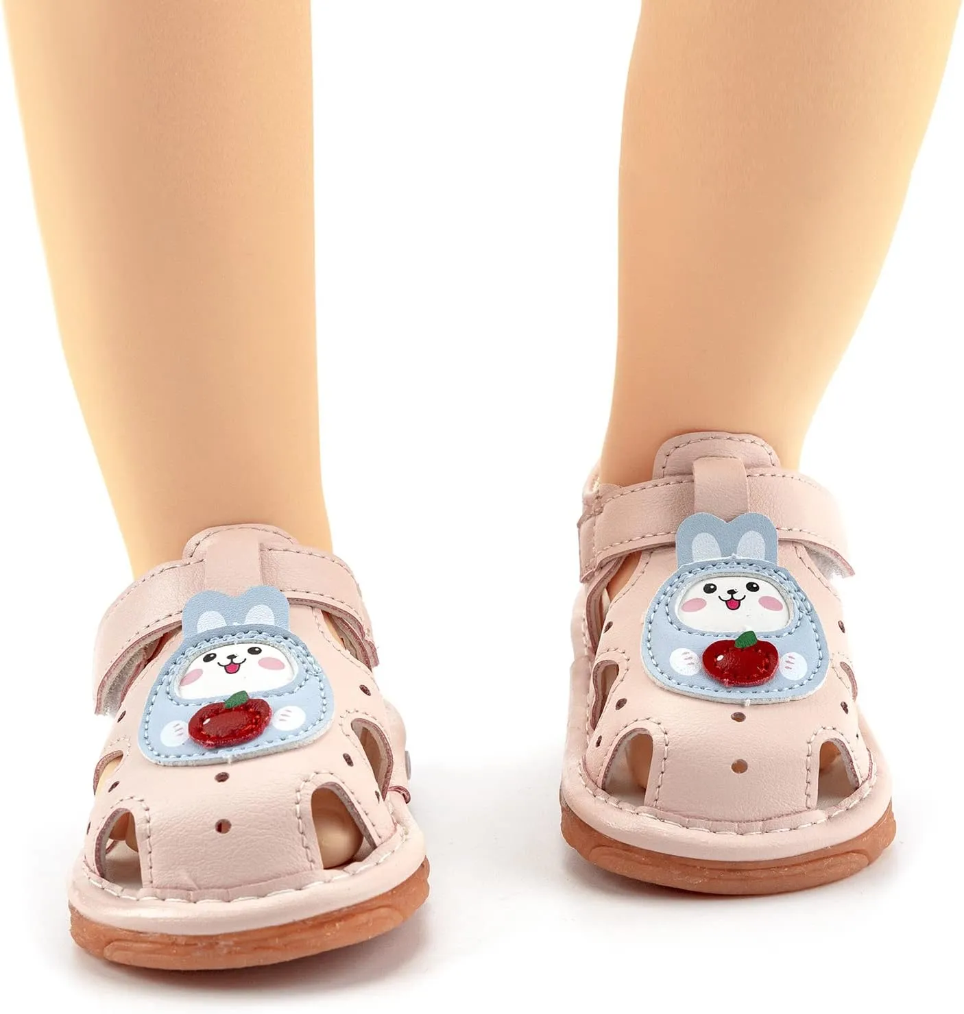 SOFMUO Baby Boys Girls Squeaky Sandals Non-Slip Soft Rubber Sole Closed Toe Infant Summer Outdoor Shoes Toddler First Walkers