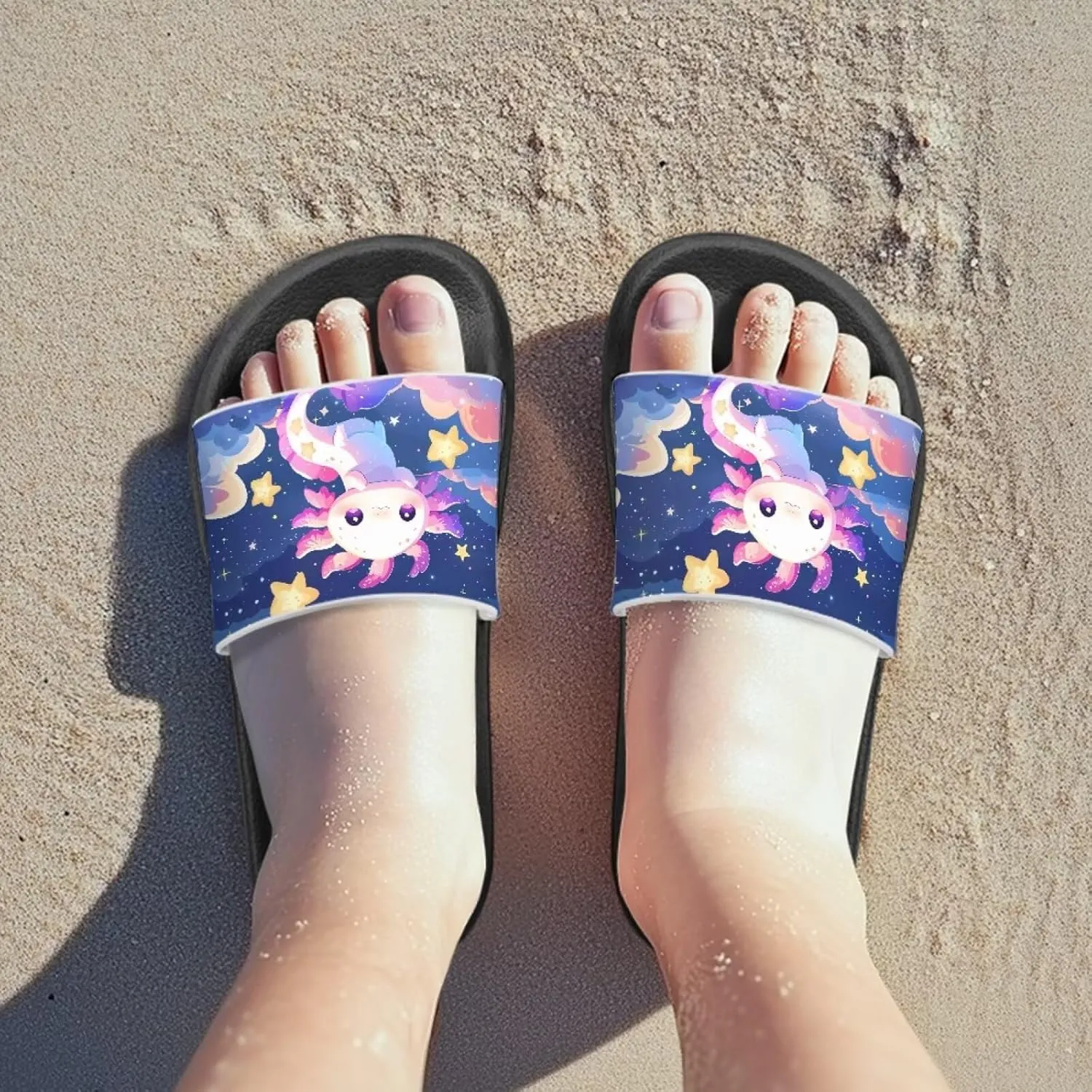 Soft Slippers for Little Big Girls House Slippers Kids Slides Sandals Non Slip Shower Shows Size 28-34