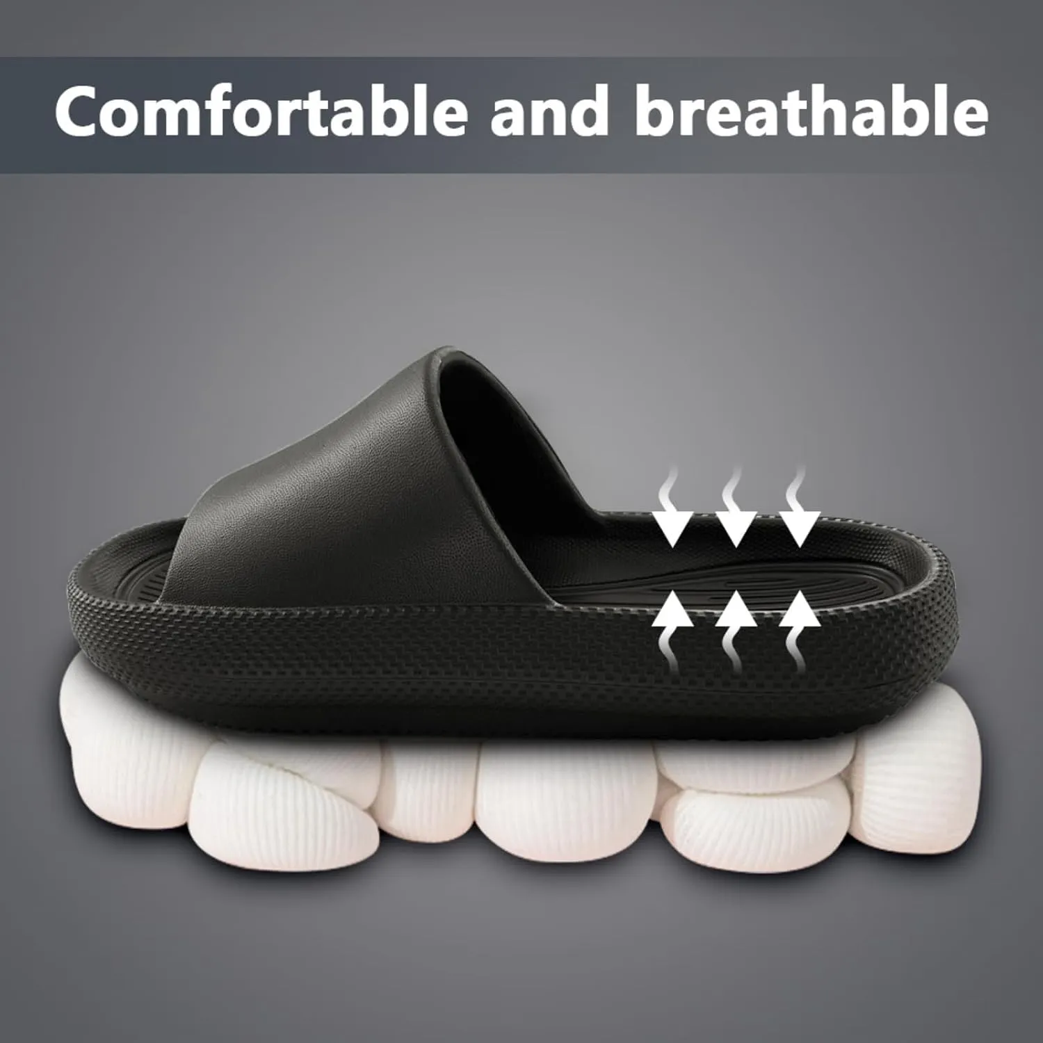Soft Sole Slippers, Thick Sole Slippers, EVA Quiet Non-Slip Durable Lightweight, Indoor Outdoor Cool Sandals, Comfortable Summer Footwear