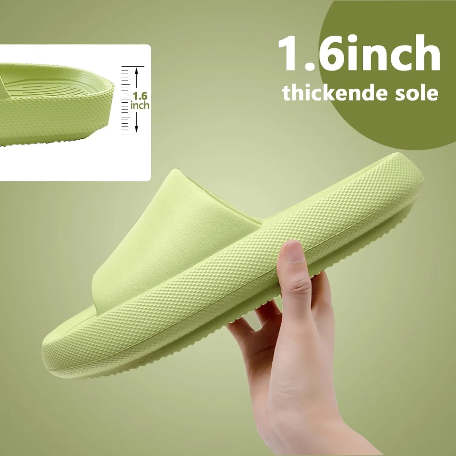 Soft Sole Slippers, Thick Sole Slippers, EVA Quiet Non-Slip Durable Lightweight, Indoor Outdoor Cool Sandals, Comfortable Summer Footwear